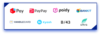 mPay PayPay paidy BANKIT VANDLECARD Kyash B/43 ultra